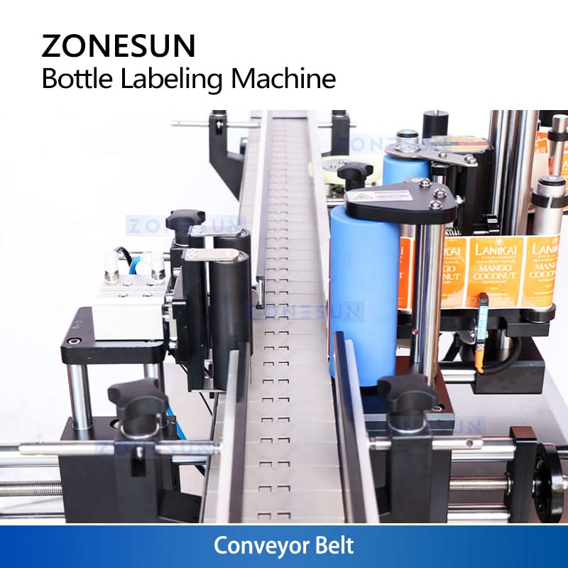 ZONESUN ZS-TB260R Automatic Round Bottle Labeling Machine Single Double Side Labeler Sticker Label Applicator - Image 4