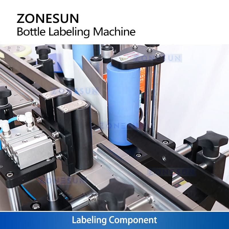 ZONESUN ZS-TB260R Automatic Round Bottle Labeling Machine Single Double Side Labeler Sticker Label Applicator - Image 5