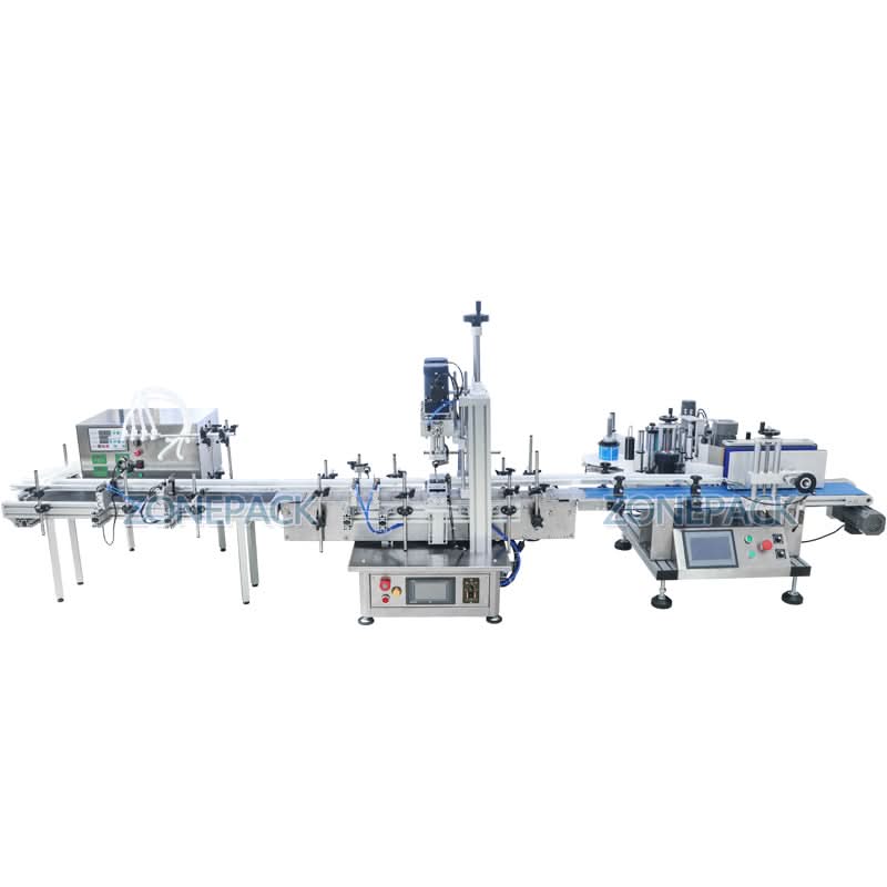 ZONESUN Automatic Liquid Filling Capping Labeling Machine Production Line - Image 6