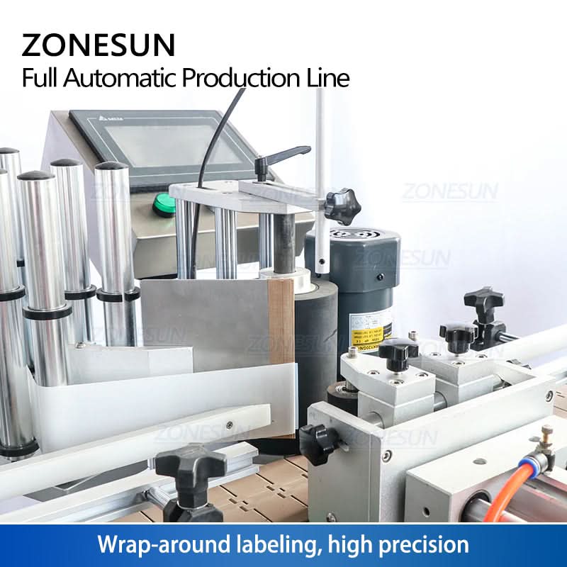 ZONESUN ZS-FAL180R Full Automatic 6-Head Liquid Bottle Filling Line - Image 4