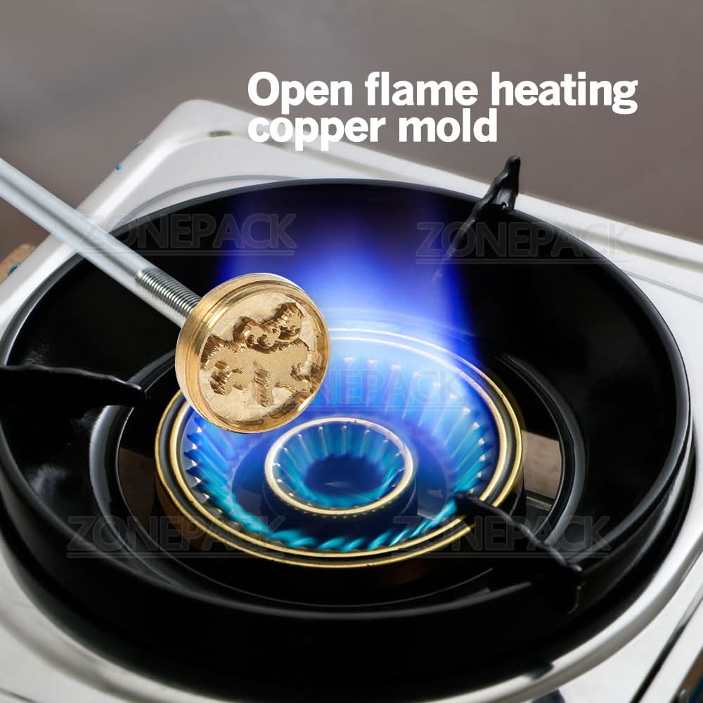 ZONESUN Custom Logo Wooden Handle Branding Iron for Leather & Wood - Image 6