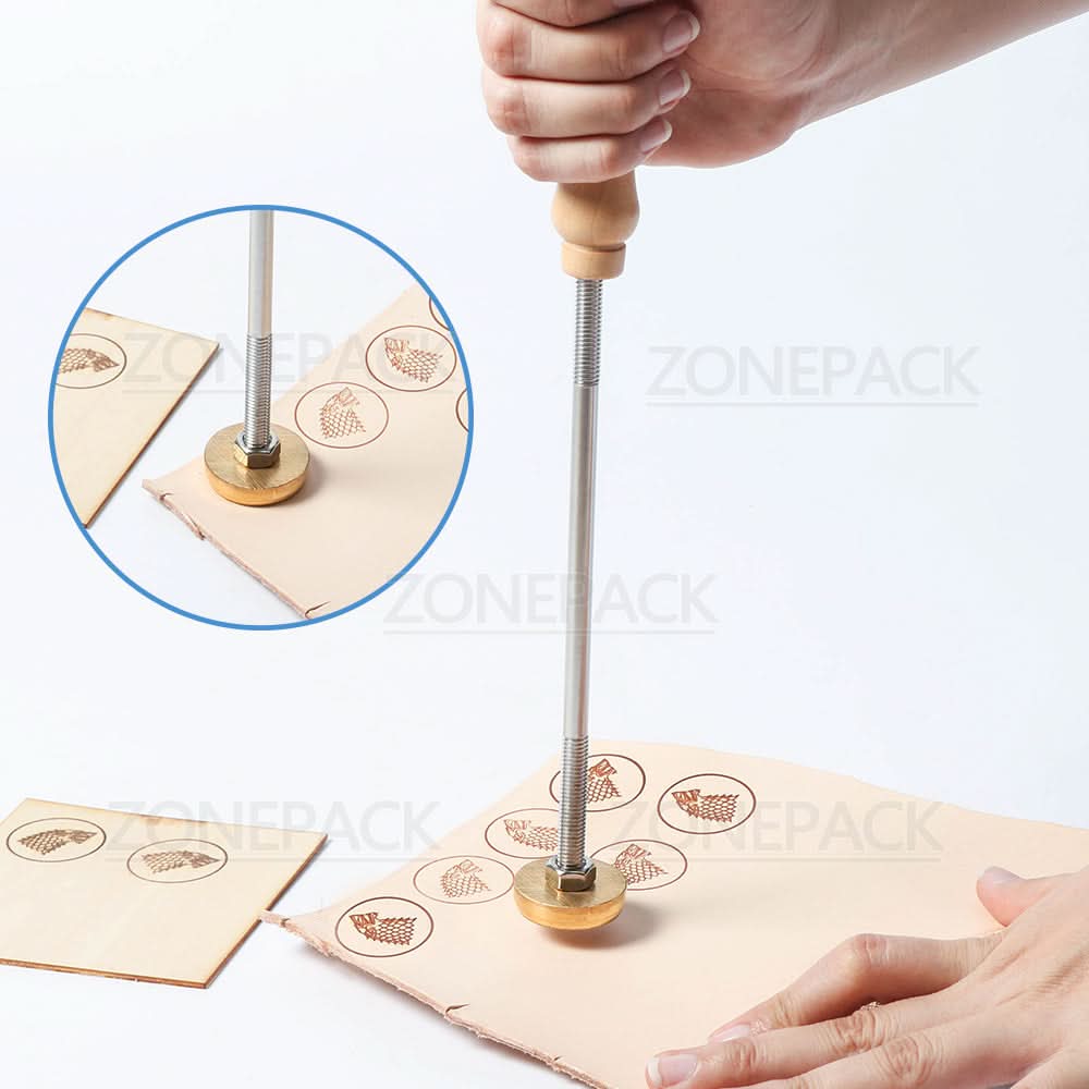 ZONESUN Custom Logo Wooden Handle Branding Iron for Leather & Wood - Image 7