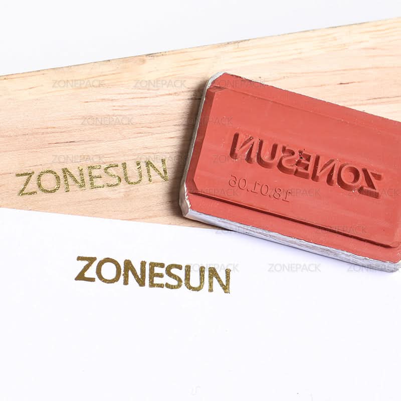 ZONESUN Silicone Logo Mold for Hot Foil Embossing on Plastic/Wood - Image 6