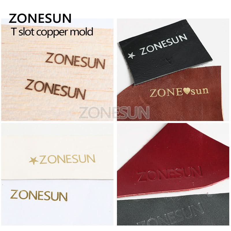 ZONESUN Custom Brass Stamp Mold for Leather Wood Branding Design - Image 5