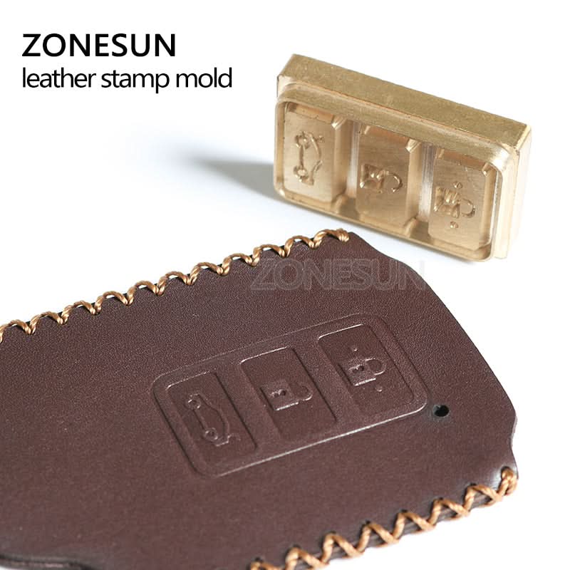 ZONESUN Custom Brass Stamp Mold for Leather Wood Branding Design - Image 6