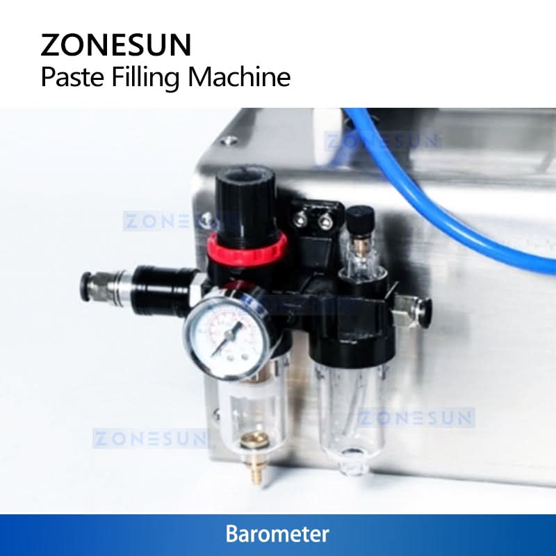 ZONESUN ZS-GTJ Pneumatic Paste Filling Machine for Peanut Butter with Mixer & Hopper - Image 7