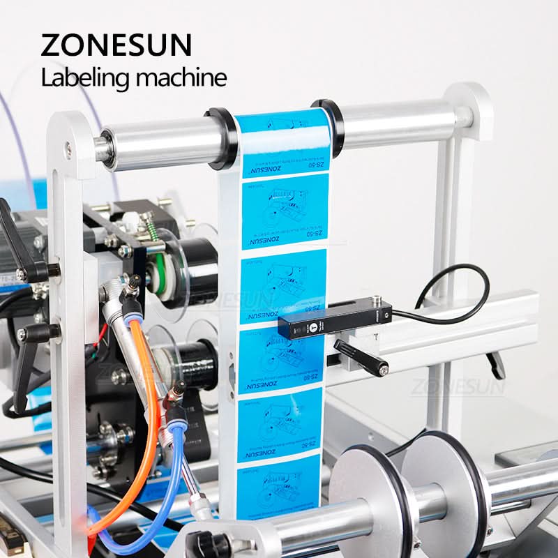 ZONESUN XL-T801 Semi-Automatic Round Bottle Labeling Machine - Image 5