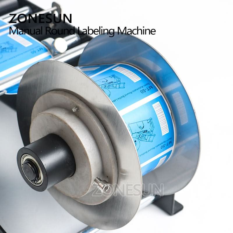 ZONESUN ZS-50 Manual Labeling Machine for Round Bottles - Image 3