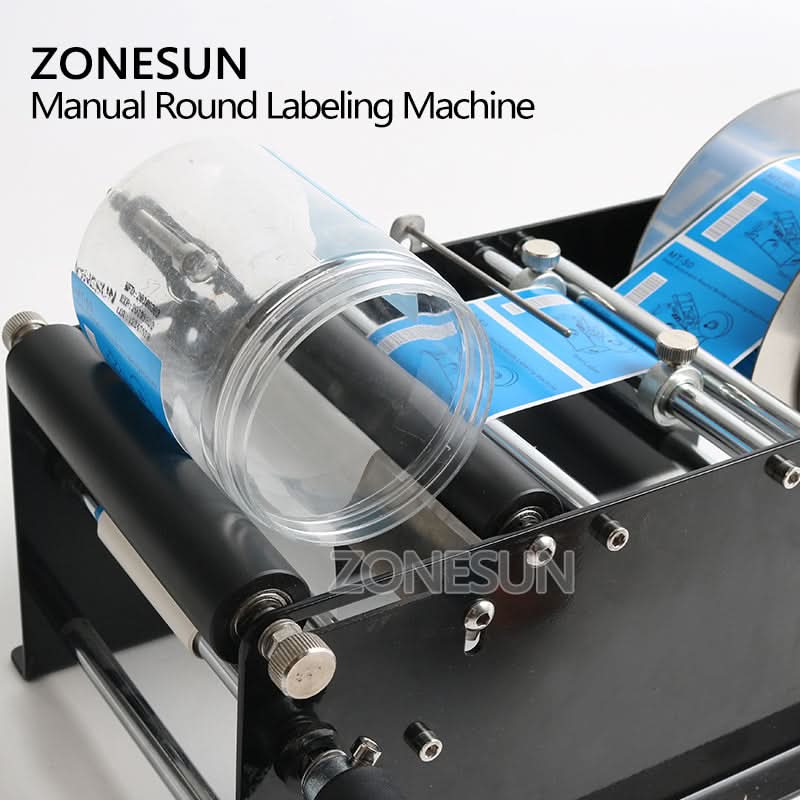 ZONESUN ZS-50 Manual Labeling Machine for Round Bottles - Image 4