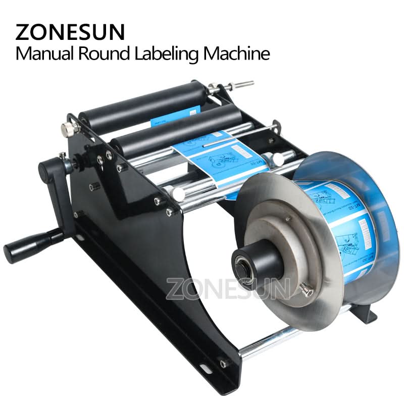 ZONESUN ZS-50 Manual Labeling Machine for Round Bottles - Image 5