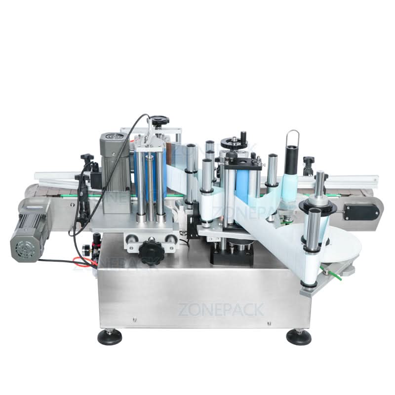 ZONESUN ZS-TB500 Automatic Round Bottle Labeling Machine for Wine & Cosmetics - Image 6