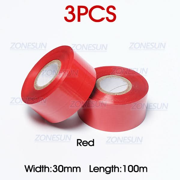 ZONESUN 30mm*100m thermal ribbon date printing ribbon for DY-8, HP241B - Image 11