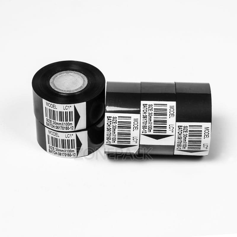 ZONESUN 30mm*100m thermal ribbon date printing ribbon for DY-8, HP241B - Image 6