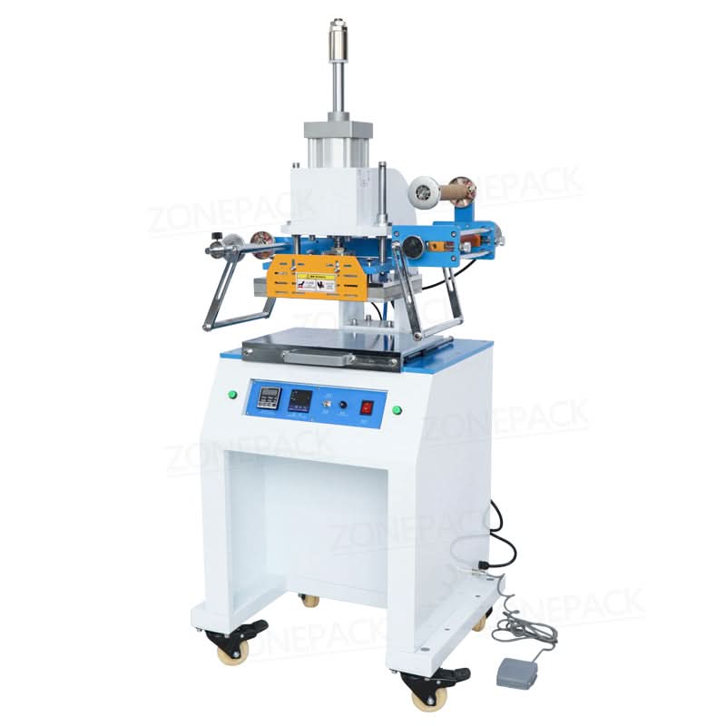 ZONEPACK ZY‑819D Pneumatic Leather, Wood & Plastic Logo Stamping Machine - Image 4