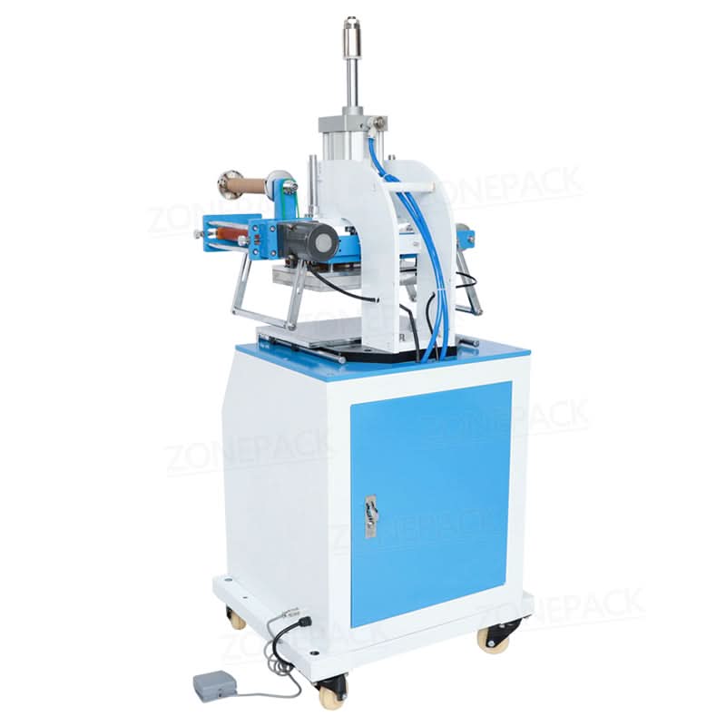 ZONEPACK ZY‑819D Pneumatic Leather, Wood & Plastic Logo Stamping Machine - Image 6