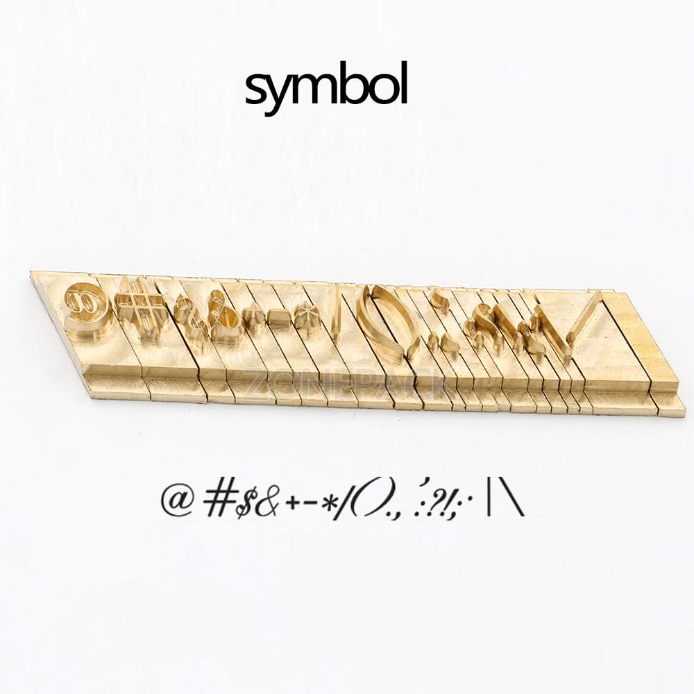 ZONESUN Copper Brass Stamping Molds for Letters, Numbers & Symbols - Image 16