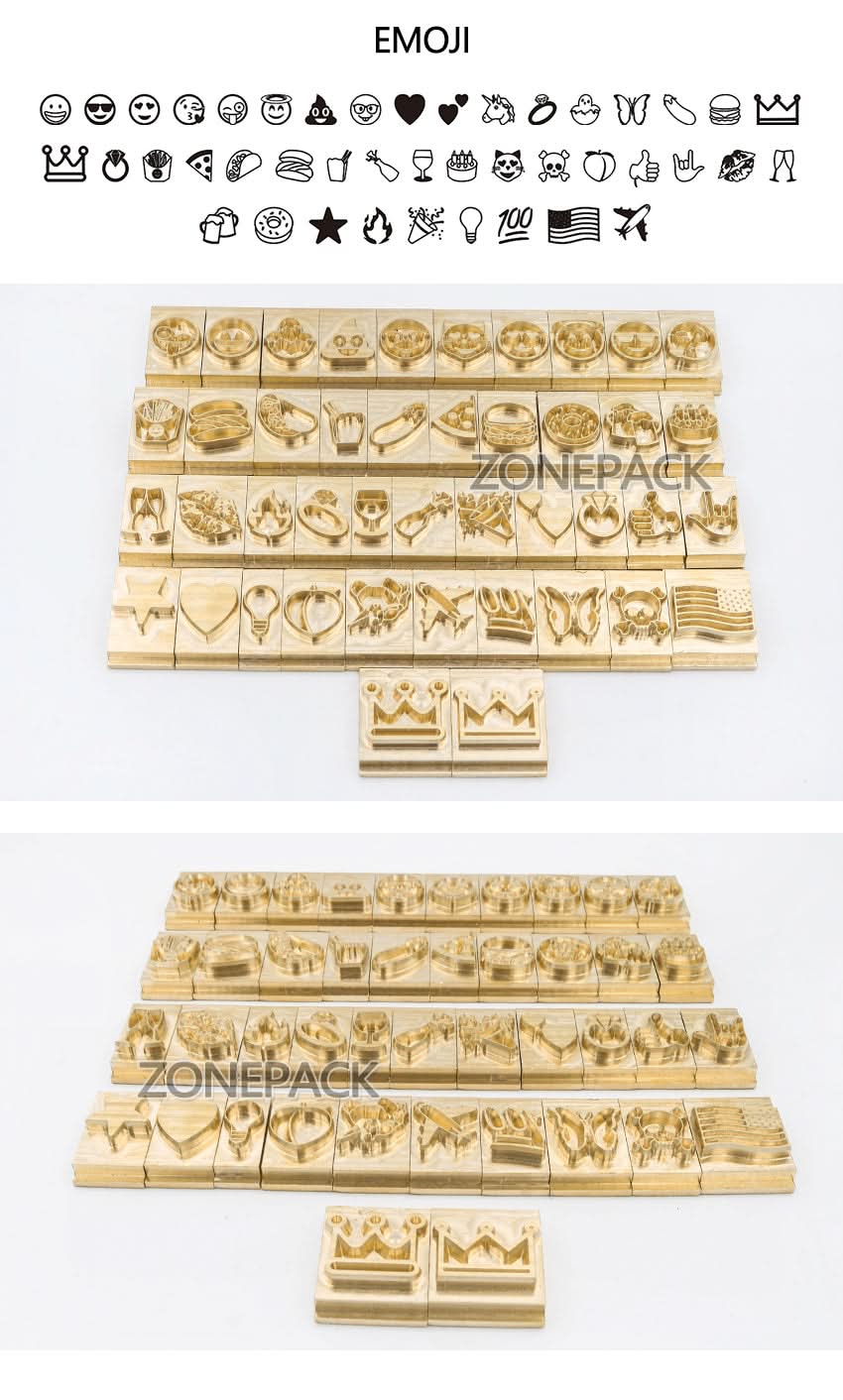ZONESUN Copper Brass Stamping Molds for Letters, Numbers & Symbols - Image 17