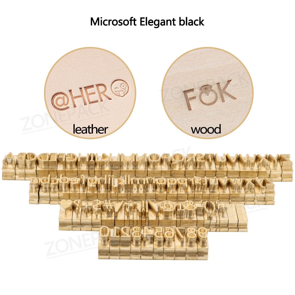 ZONESUN Copper Brass Stamping Molds for Letters, Numbers & Symbols - Image 20