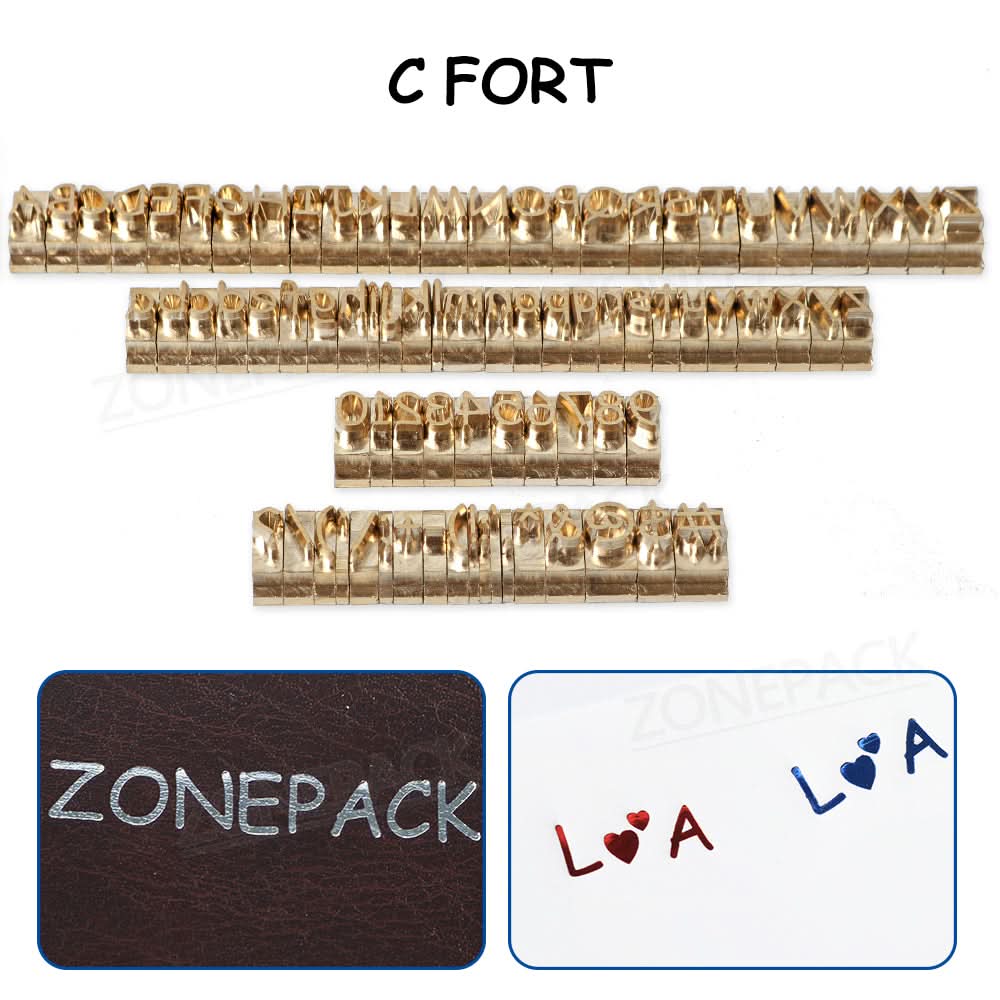 ZONESUN Copper Brass Stamping Molds for Letters, Numbers & Symbols - Image 24