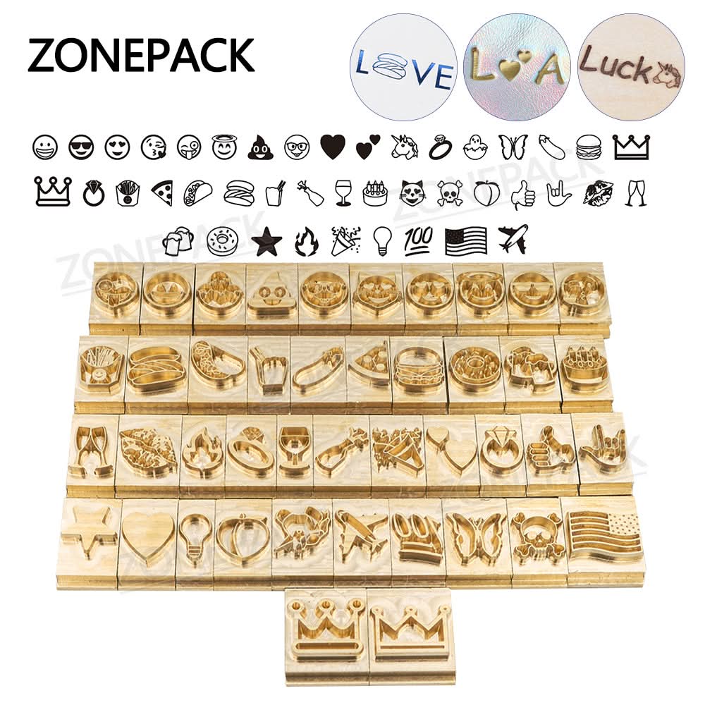 ZONESUN Copper Brass Stamping Molds for Letters, Numbers & Symbols - Image 25