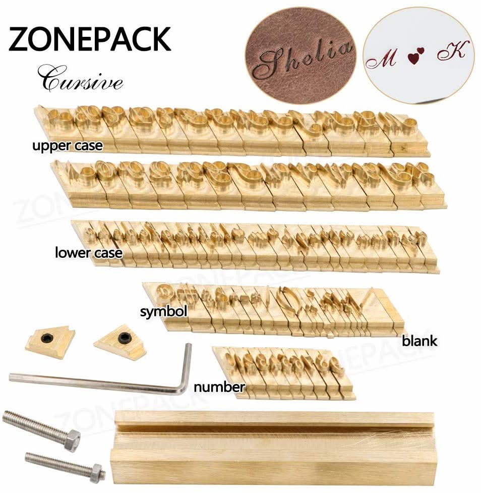 ZONESUN Copper Brass Stamping Molds for Letters, Numbers & Symbols - Image 27