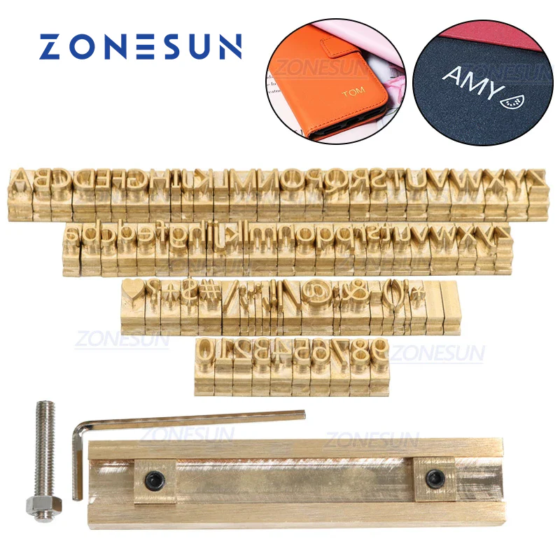 ZONESUN Copper Brass Stamping Molds for Letters, Numbers & Symbols - Image 30