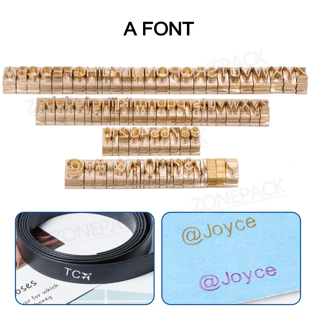 ZONESUN Copper Brass Stamping Molds for Letters, Numbers & Symbols - Image 40