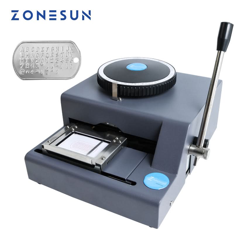 ZONESUN 52 Characters Metal Dog Tag Embossing Machine for Military & ID - Image 8