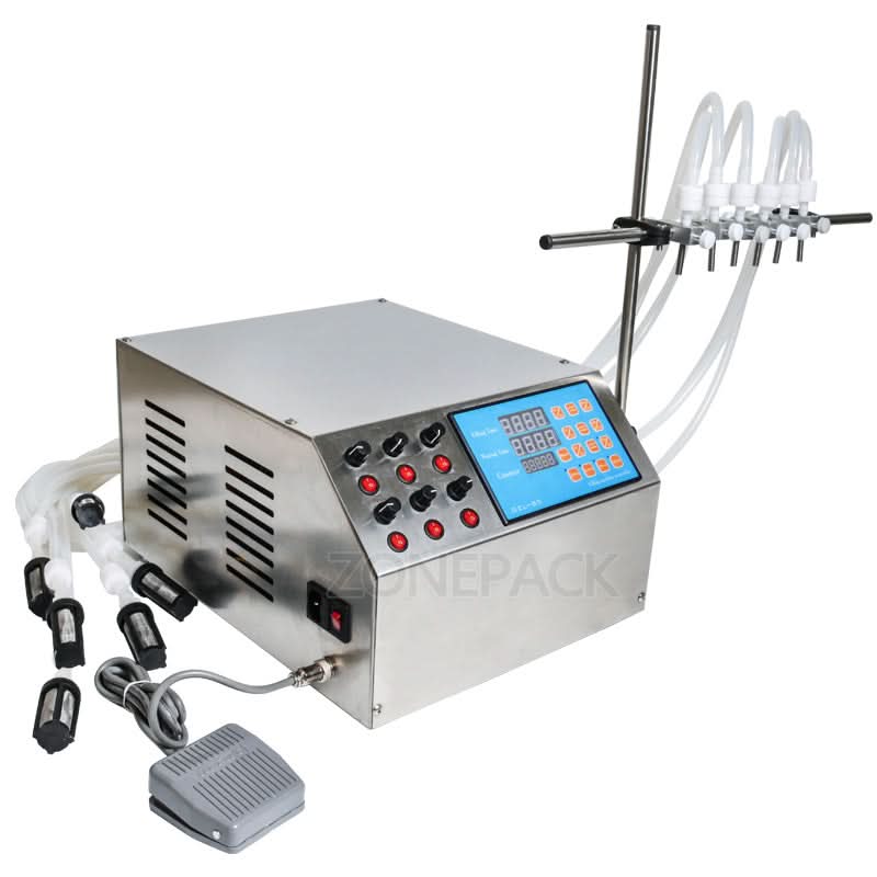 ZONEPACK 6-Head Digital Liquid Filling Machine 3–4000ml Electric - Image 6