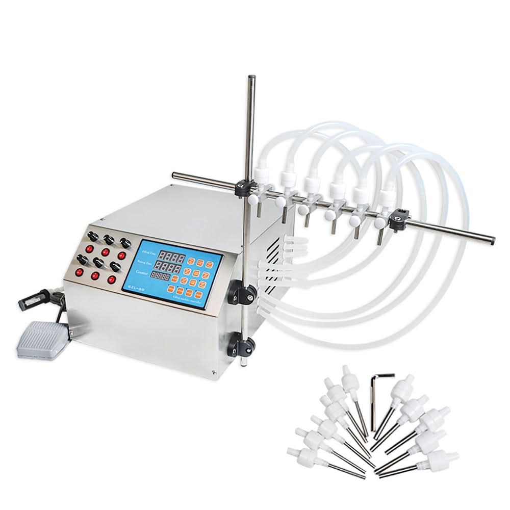 ZONEPACK 6-Head Digital Liquid Filling Machine 3–4000ml Electric - Image 7