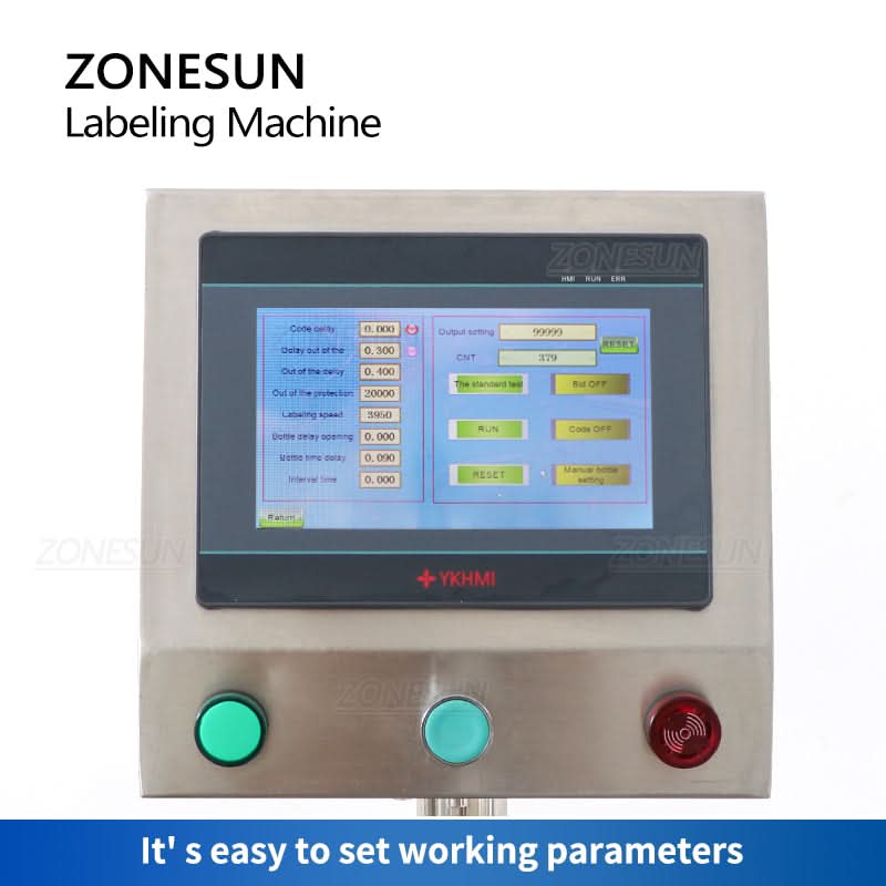 ZONESUN ZS-TB260S Compact Round Bottle Labeling Machine - Image 4