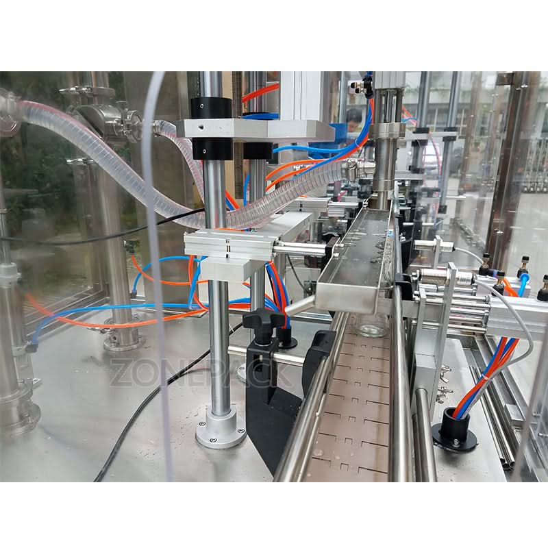 ZONEPACK Automatic Desktop Bottle Filling Capping Labeling Machine - Image 3