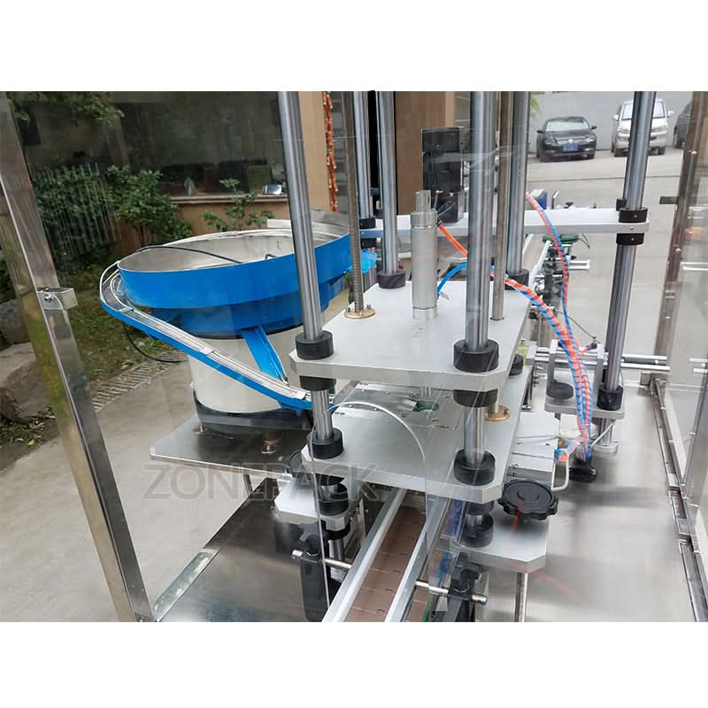 ZONEPACK Automatic Desktop Bottle Filling Capping Labeling Machine - Image 5