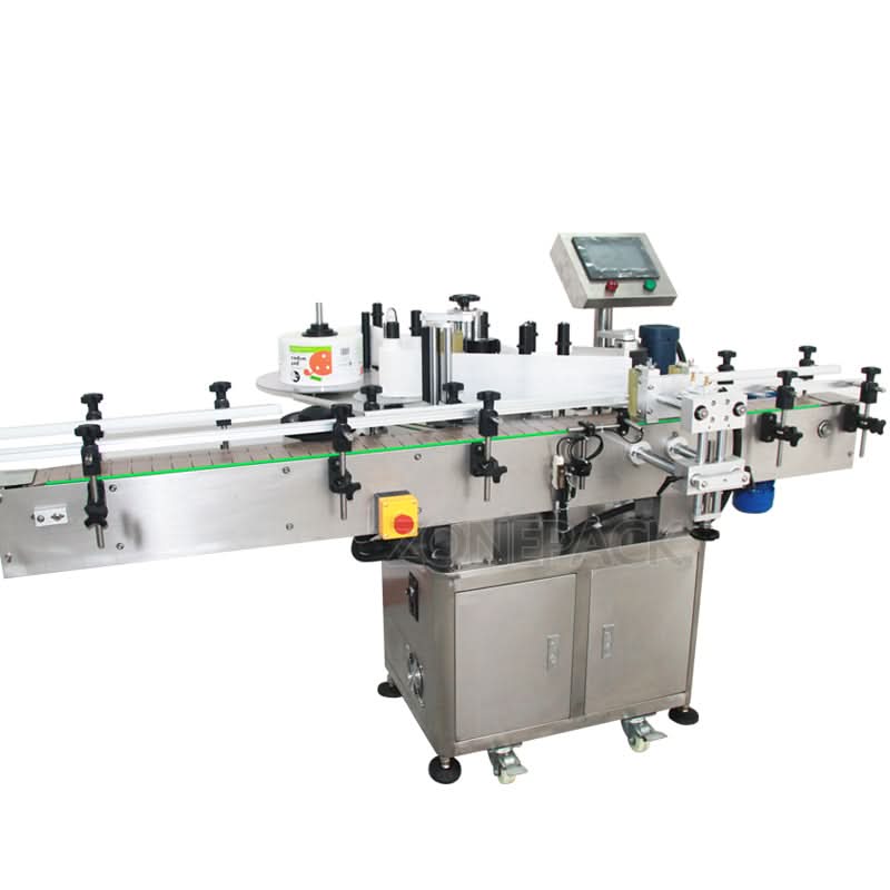 ZONEPACK Automatic Round Bottle Labeling Machine for Food & Beverage Factory - Image 4