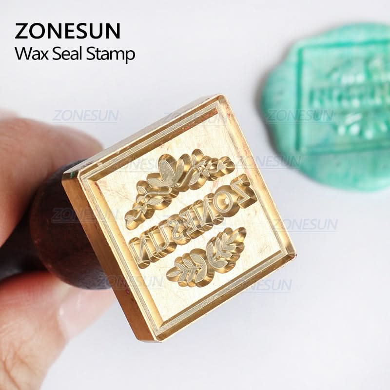 ZONESUN Custom Wax Seal Stamp With Wood Handle For Gift Packing - Image 3