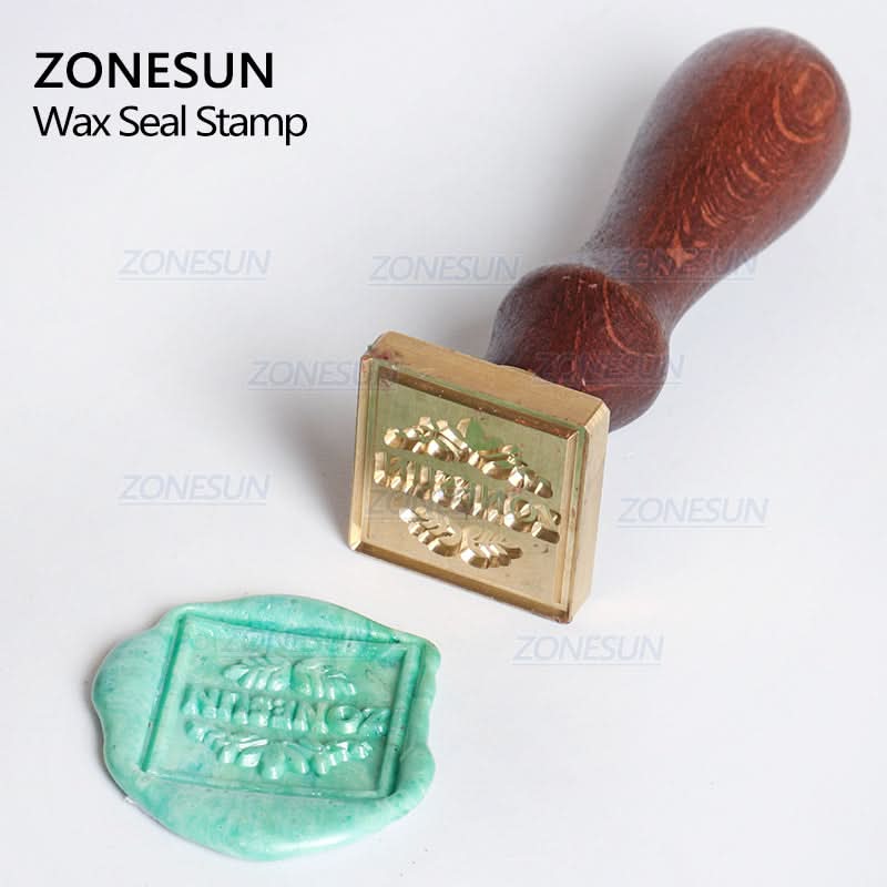 ZONESUN Custom Wax Seal Stamp With Wood Handle For Gift Packing - Image 5