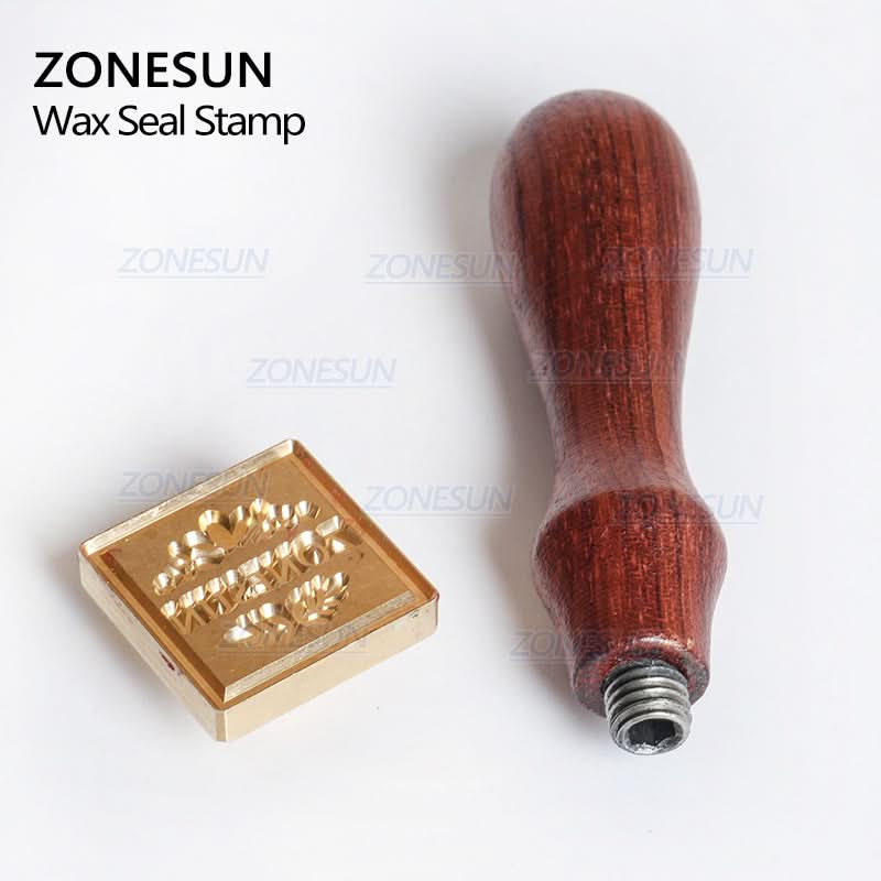 ZONESUN Custom Wax Seal Stamp With Wood Handle For Gift Packing - Image 6