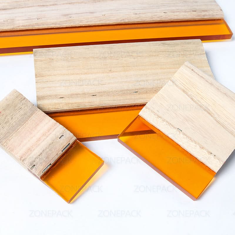 ZONEPACK Wood & Rubber Screen Printing Squeegee for Graphic & Textile Printing - Image 3