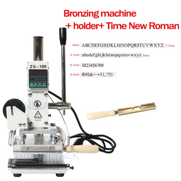 ZONESUN ZS-100 Dual Purpose Hot Foil Stamping Machine Leather Bronzing - Image 11