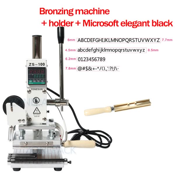 ZONESUN ZS-100 Dual Purpose Hot Foil Stamping Machine Leather Bronzing - Image 12