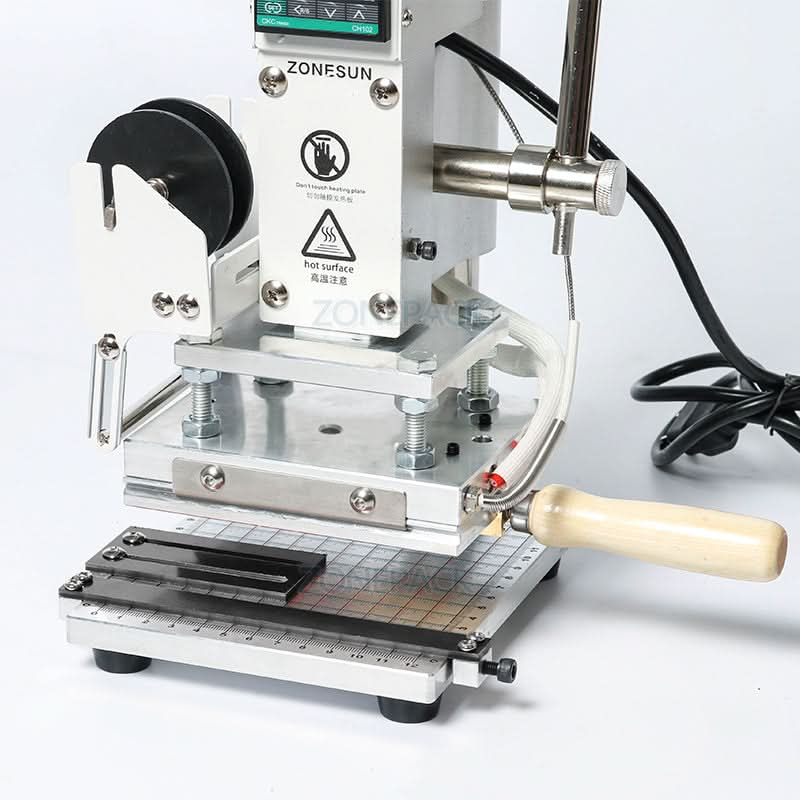 ZONESUN ZS-100 Dual Purpose Hot Foil Stamping Machine Leather Bronzing - Image 5