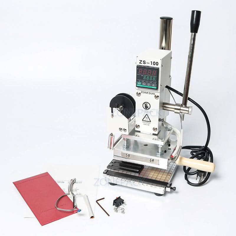 ZONESUN ZS-100 Dual Purpose Hot Foil Stamping Machine Leather Bronzing - Image 8