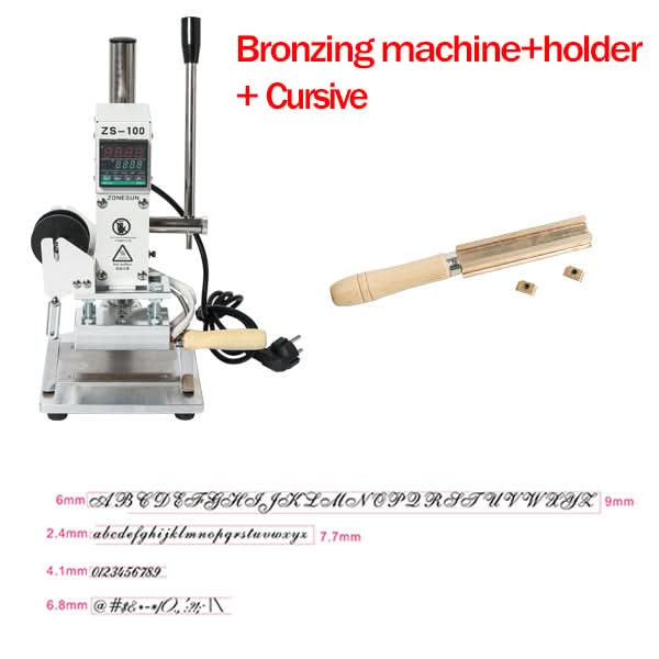 ZONEPACK ZS-100A Manual Hot Foil Stamping Machine for Pencils & Cards - Image 11