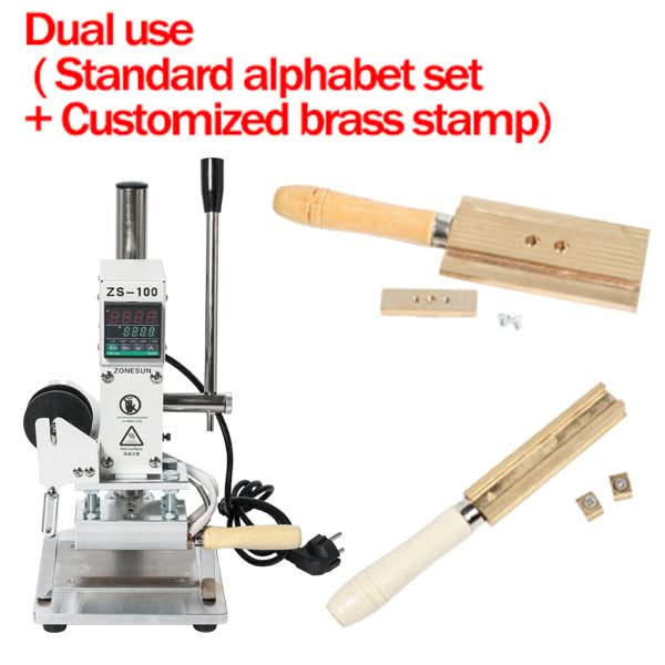 ZONEPACK ZS-100A Manual Hot Foil Stamping Machine for Pencils & Cards - Image 13