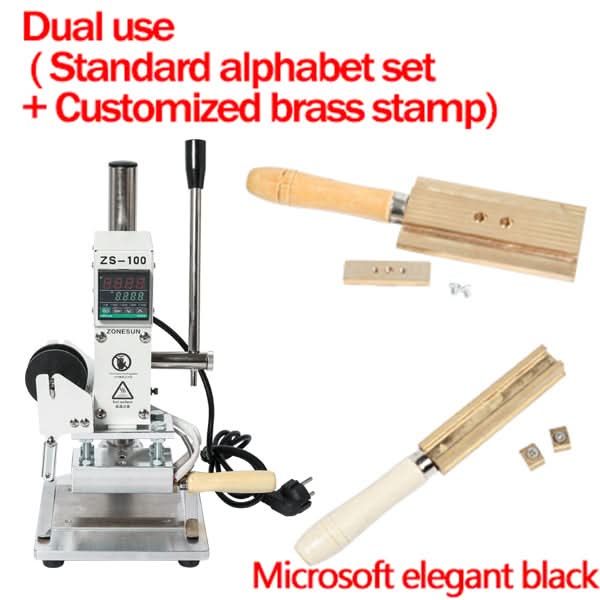 ZONEPACK ZS-100A Manual Hot Foil Stamping Machine for Pencils & Cards - Image 14