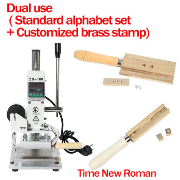 ZONEPACK ZS-100A Manual Hot Foil Stamping Machine for Pencils & Cards - Image 15