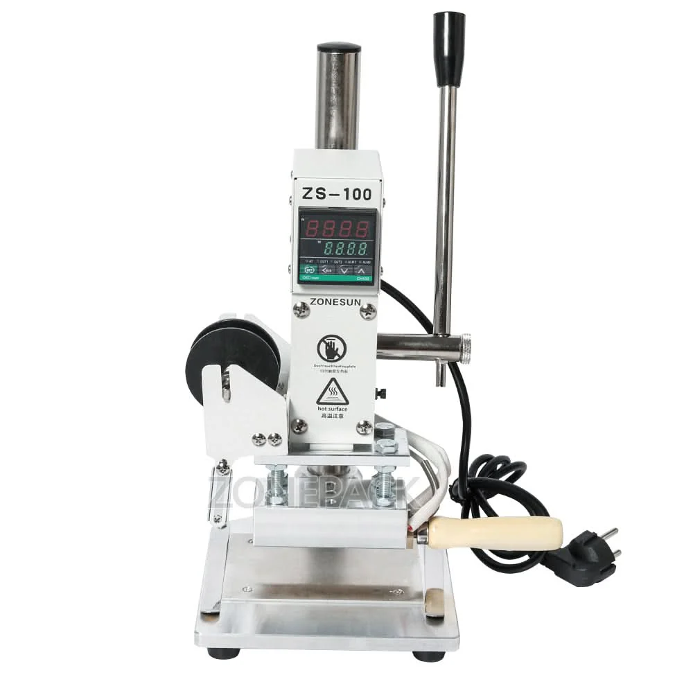 ZONEPACK ZS-100A Manual Hot Foil Stamping Machine for Pencils & Cards - Image 4