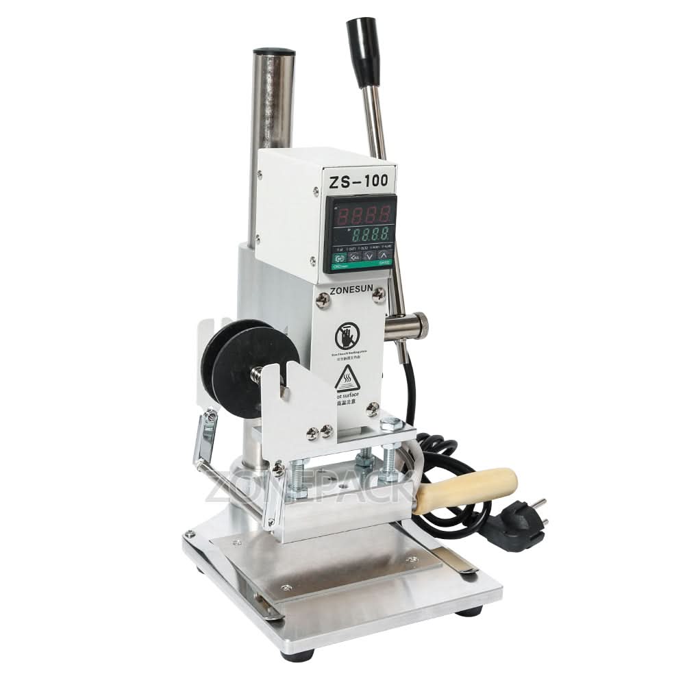 ZONEPACK ZS-100A Manual Hot Foil Stamping Machine for Pencils & Cards - Image 5