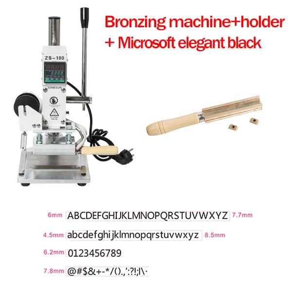 ZONEPACK ZS-100A Manual Hot Foil Stamping Machine for Pencils & Cards - Image 9