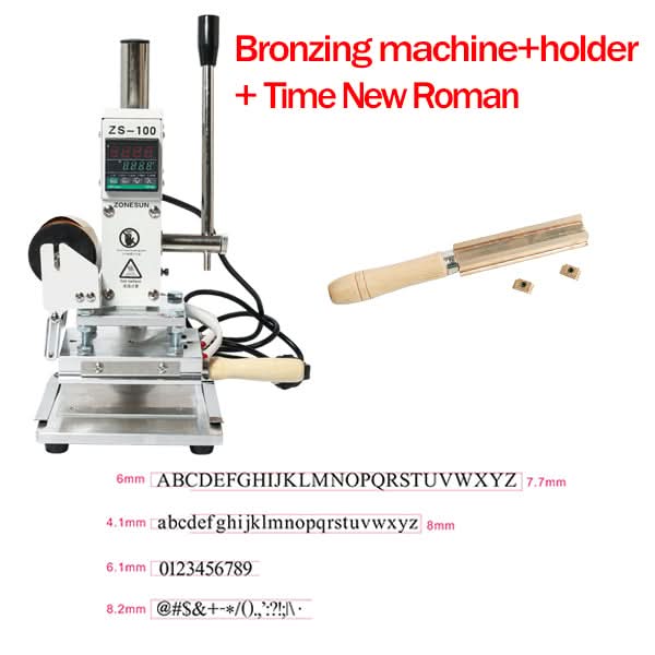 ZONESUN ZS-100B Manual Hot Foil Stamping Machine for Pencils Leather Paper Wood Embossing - Image 10
